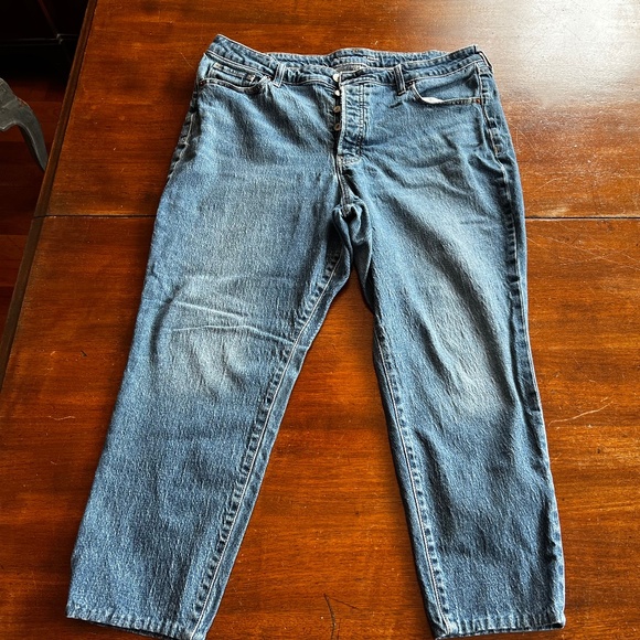 Old Navy Button Fly Ankle Jeans, OG Straight Size 18 - Picture 1 of 6